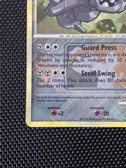 Steelix 24/95 Unleashed League Promo crosshatch Pokemon card NM - Image 5