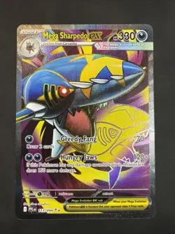 Pokemon Mega Sharpedo ex 113/094 Me02: Phantasmal Flames Ultra Rare Holo - Image 1
