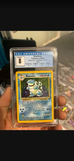 Pokemon Blastoise Base Set Holo CGC 8 with Subgrades! - Image 1