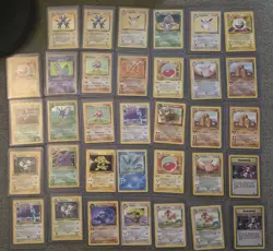 Vintage Rares Pokemon Lot (34 Cards, All Rares, 8 Holos) - Image 1