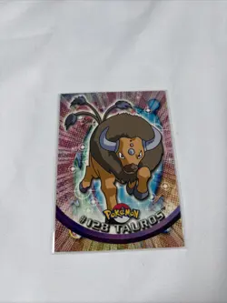 2000 Topps Pokemon TV Series Blue Logo #123 Tauros Non Holo - Image 1