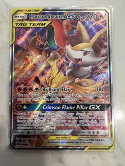 Charizard & Braixen GX SM230 🔥 TAG TEAM Promo Ultra Rare Holo Pokemon NM - Image 1