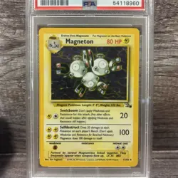 Pokemon TCG 1999 Magneton Fossil Holo Rare 11/62 Psa 5 - Image 3