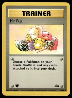 Pokemon TCG Fossil 1st Edition #58/62 Mr. Fuji LP+ - Image 1