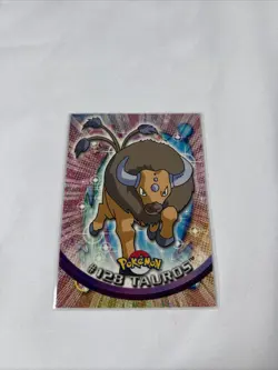2000 Topps Pokemon TV Series Blue Logo #123 Tauros Non Holo - Image 1