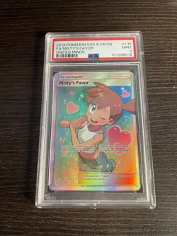 Misty's Favor (Full Art) 235/236 Sm-Unified Minds Holo PSA 9 Pokemon TCG - Image 1
