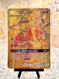 Pokemon TCG ~ Reshiram & Charizard GX Tag Team Black Star Promo JUMBO SM247 NIM - Image 3