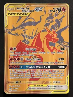 Pokemon TCG ~ Reshiram & Charizard GX Tag Team Black Star Promo JUMBO SM247 NIM - Image 4