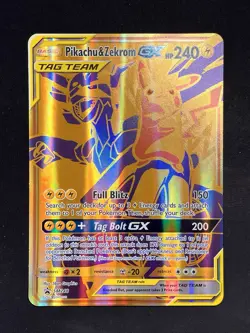 Pokemon TCG ~ Pikachu & Zekrom GX Tag Team Black Star Promo JUMBO SM248 NIM - Image 1