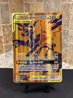 Pokemon TCG ~ Pikachu & Zekrom GX Tag Team Black Star Promo JUMBO SM248 NIM - Image 2