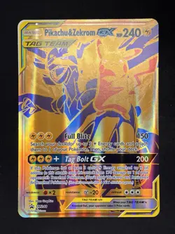Pokemon TCG ~ Pikachu & Zekrom GX Tag Team Black Star Promo JUMBO SM248 NIM - Image 3