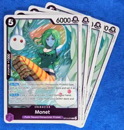 4x Monet OP14-074 R | NM | The Azure Sea's Seven | One Piece TCG | English - Image 1