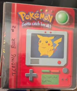 Pokemon Binder with 17 card sleeves 150+ vintage cards - Image 1