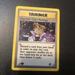 Imposter Oak's Revenge 76/82 Team Rocket First Edition Pokemon Card Nm Condition - Image 1