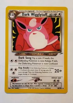 Pokemon TCG Dark Wigglytuff Neo Destiny Uncommon Card - Image 1