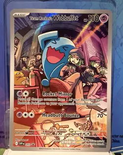 Pokemon Team Rocket's Wobbuffet Holo Promo 203 Sv: Scarlet & Violet Card - Image 1