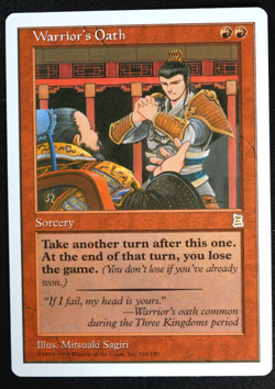 Warrior's Oath P3K Magic Card Portal Three Kingdoms MTG - Image 1