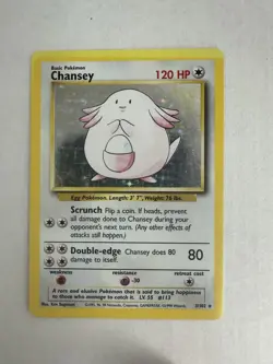 Chansey 3/102 Holo 1999 WOTC Pokemon TCG Base Set Unlimited Rare Card LP - Image 2