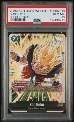 PSA 10 SON GOKU FB05-119 DBS CARD GAME FUSION WORLD NEW ADVENTURE | SR - Image 1