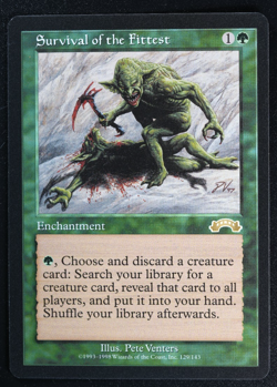 Survival of the Fittest Magic Card Exodus Reserved List MTG - Image 1