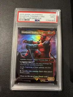 Deadpool, Trading Card (Rainbow Foil) Secret Lair Drop Foil PSA 9 - Image 1