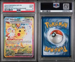 2024 Pokemon TCG Surging Sparks SIR Pikachu EX 238/191 MINT PSA 9 - Image 3