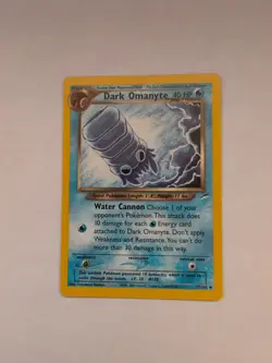 Pokemon TCG Dark Omanyte Neo Destiny Card 37/105 Unlimited NM Tomokaza Komiya - Image 1