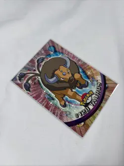 2000 Topps Pokemon TV Series Blue Logo #123 Tauros Non Holo - Image 5