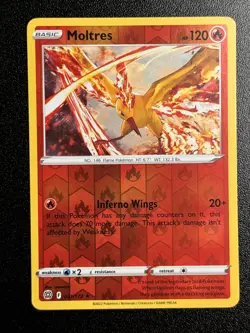 Moltres Pokemon TCG Sword & Shield Brilliant Stars 021/172 Rare Reverse Holo - Image 1