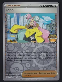Pokemon TCG Iono Paldea Evolved STAFF Stamped Regional Championships 185/193 En - Image 1