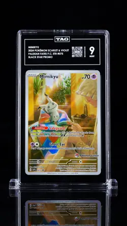 Pokemon Paldean Fates Mimikyu Pokemon Center ETB Promo - TAG 9 - Image 1