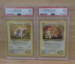 Pokemon Classic Collection Holo Lt Surge'a Rattata & Lt Surge's Raticate PSA... - Image 1