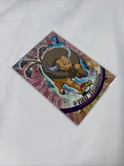 2000 Topps Pokemon TV Series Blue Logo #123 Tauros Non Holo - Image 5