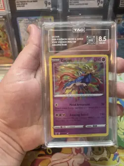 Pokemon Zacian Vivid Voltage Amazing Rare 082/185 TAG 8.5 Near Mint Mint - Image 1
