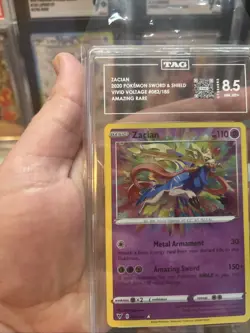 Pokemon Zacian Vivid Voltage Amazing Rare 082/185 TAG 8.5 Near Mint Mint - Image 2