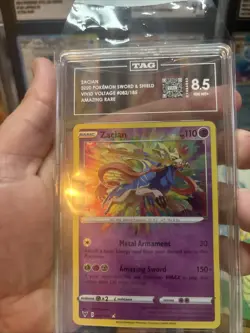 Pokemon Zacian Vivid Voltage Amazing Rare 082/185 TAG 8.5 Near Mint Mint - Image 3