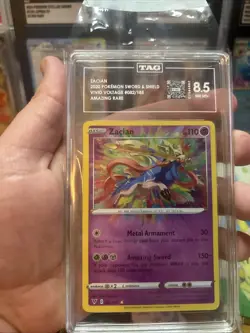 Pokemon Zacian Vivid Voltage Amazing Rare 082/185 TAG 8.5 Near Mint Mint - Image 4