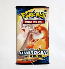 Pokemon Unbroken Bonds Sleeved Booster Pack - Charizard & Reshiram Art - SEALED - Image 1