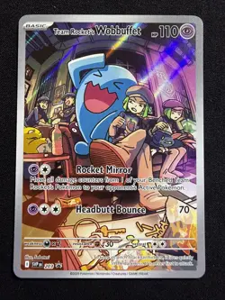Pokemon TCG Team Rockets Wobbuffet 203 Destined Rivals Promo NM - Image 1