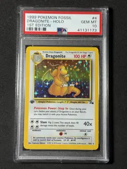 Pokemon PSA 10 Dragonite 4/62 1st Edition Holo #4 Gem Mint - Image 1