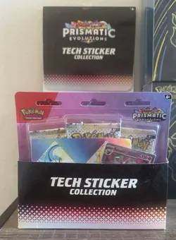 Pokemon TCG Prismatic Evolutions Tech Sticker Sealed Case of 12 - Image 3
