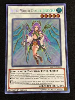 Yugioh Ib the World Chalice Justiciar DANE-EN035 1ST Secret (NM) - Image 1