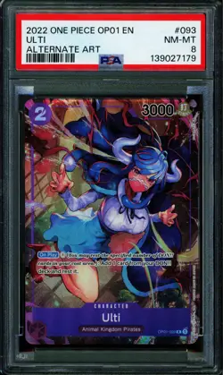 Ulti - OP01-093 - PSA 8 - Pre Errata Alt Art - English - One Piece - 139 - Image 1
