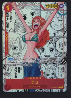 One Piece CCG Nami OP01-016 R Manga Alternate Art Japanese PRB01 - Image 1