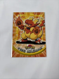 2000 Topps Pokemon TV Series Blue Logo Magmar #126 Misprint Error Card - Image 1