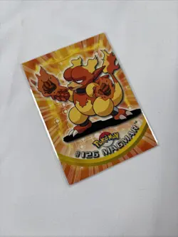2000 Topps Pokemon TV Series Blue Logo Magmar #126 Misprint Error Card - Image 5
