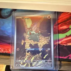 Pokemon Phanpy Sv08: Surging Sparks 205/191 Illustration Rare Holo Card English - Image 1