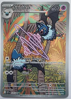 Pokemon Trading Card TCG Swoobat Full Art Holo 120/086 Nintendo 2025 - Image 1