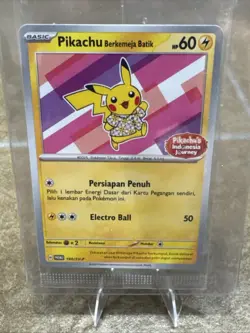 Pikachu Batik 190/SV-P Indonesia Journey Promo Indonesian Pokemon Card SEALED - Image 2