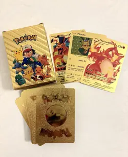 55pcs Pokemon Fan Art Foil GOLD PACK CARDS TCG GX Vmax GX Card NEW - Image 2